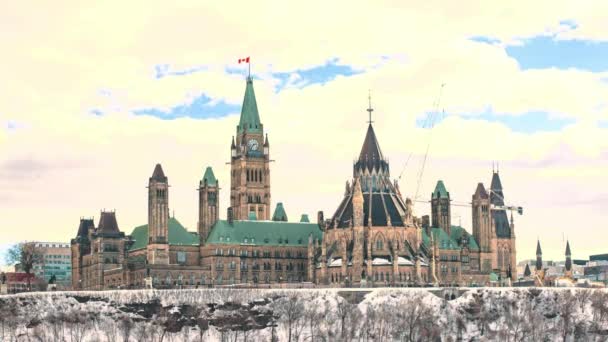 Beautiful Time Lapse Footage Ottawa Capital Canada — 비디오