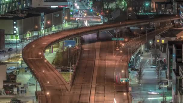 Toronto Flyover Roads Time Lapse Footage — Stok video
