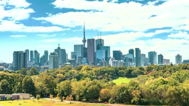 Time Lapse Toronto City Park Sunny Day — Video