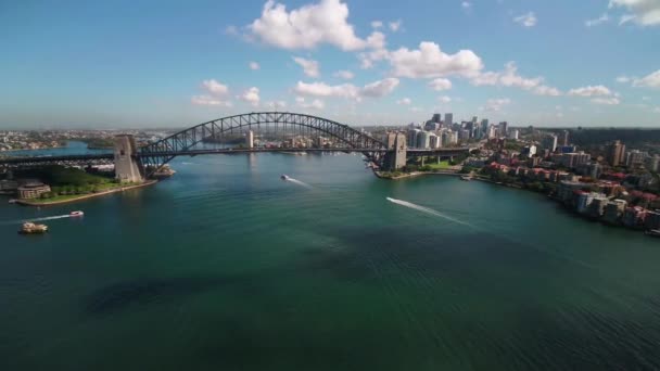 Drone Footage Sydney Bridge — Stockvideo