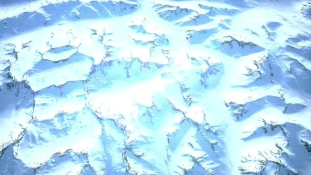 Close Frozen White Mountain Canada — Stok video