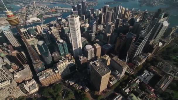 Sunny Day Footage Skyscrapers Sydney — стоковое видео