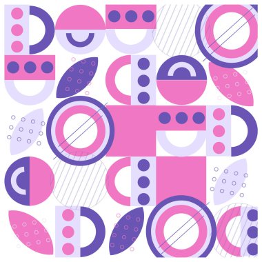 Geometrik şekillerin Bauhaus tarzı arkaplanı