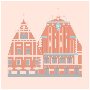 Riga Letonya 'daki siyah noktalar evi