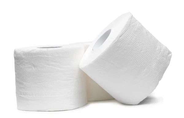 Tuvalette Tuvalette Kullanılmak Üzere Hazırlanmış Rulo Beyaz Kağıt Peçete Kesme — Stok fotoğraf