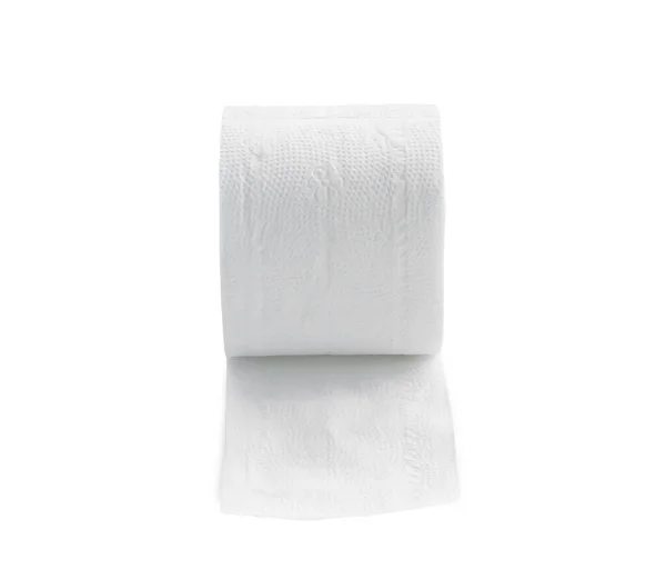 Seul Rouleau Papier Soie Blanc Serviette Est Isolé Sur Fond — Photo