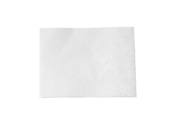 Вид Зверху Одного Складеного Паперу Білої Тканини Або Серветки Ізольовано — стокове фото