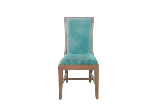 白を基調としたクリッピングパスのあるホテルでは シングル豪華な木製の椅子をご用意しております — ストック写真