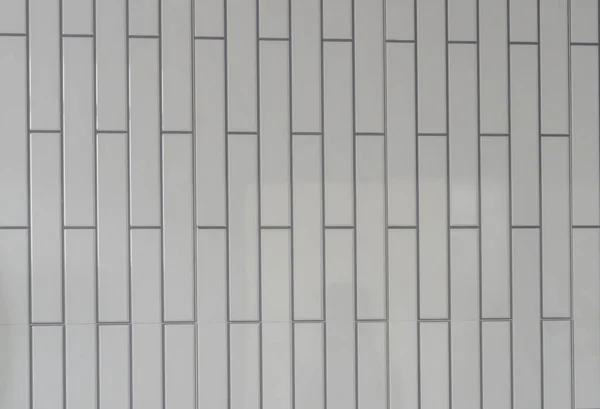 Petit Mur Carrelage Blanc Avec Motif Vertical Est Utilisé Pour — Photo