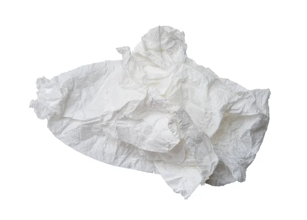 Wrinkled Τσαλακωμένο Λευκό Στένσιλ Χαρτί Υγείας Μετά Χρήση Από Τουαλέτα — Φωτογραφία Αρχείου