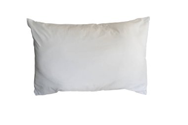 Otelde ya da otel odasında konukların kullanımından sonra valizli beyaz yastık kesme yolu ile beyaz arka planda izole edilir. Günlük hayatta konforlu ve mutlu uyku kavramı