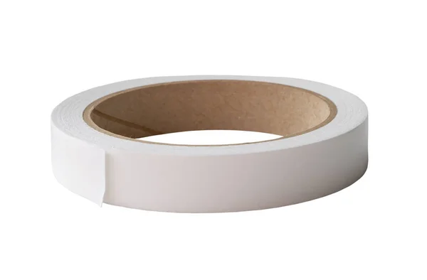 Single White Double Scotch Tape Foam Tape Isolated White Background — Stock Photo, Image