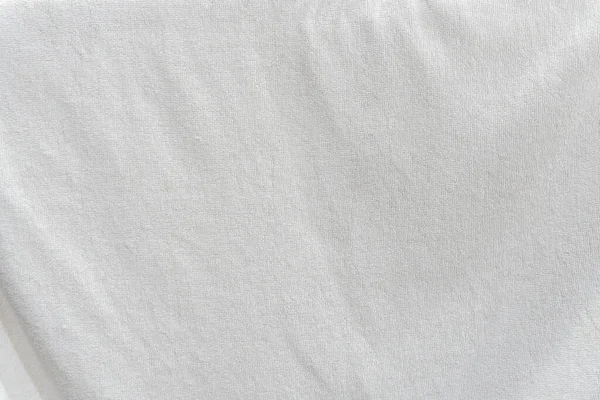 Witte Handdoek Textuur Achtergrond Met Kleine Golf Patroon Werd Genomen — Stockfoto