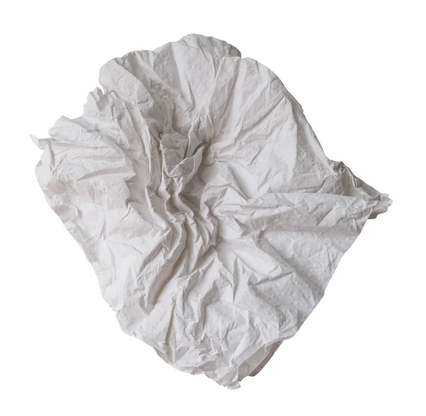 Μονό Βιδωμένο Τσαλακωμένο Χαρτί Υγείας Χαρτοπετσέτα Παράξενο Σχήμα Μετά Χρήση — Φωτογραφία Αρχείου