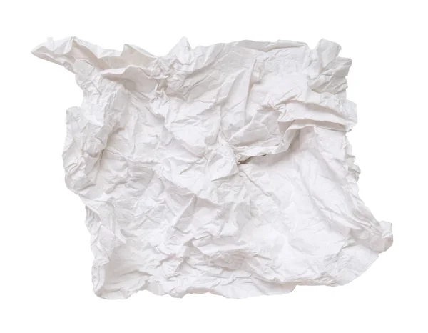 Egyetlen Csavarozott Vagy Gyűrött Papírzsebkendő Vagy Szalvéta Furcsa Formában Használat — Stock Fotó