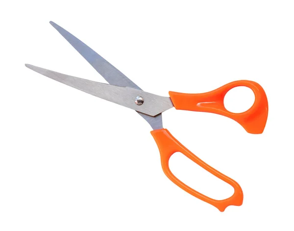 Multipurpose Scissors Orange Handle Isolated White Background Clipping Path Royalty Free Stock Photos