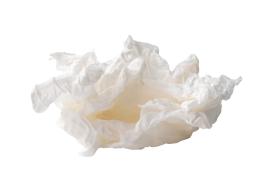 Png dosya biçiminde kırpma yolu ile izole edilmiş vida veya buruşmuş beyaz kağıt top yan görünümü