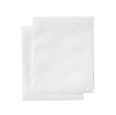 Png dosya biçiminde kırpma yolu ile izole edilmiş iki beyaz doku kağıdının üst görünümü