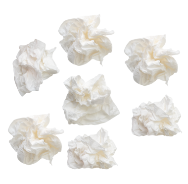 Üst görünüm seti vida veya buruşmuş beyaz kağıt top png dosya biçiminde kırpma yolu ile izole edilir.