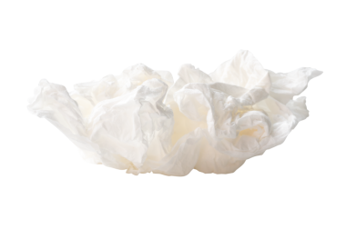 Vidalanmış veya buruşmuş beyaz kağıt topunun yan görünümü png dosya biçiminde kırpma yolu ile izole edilmiştir.