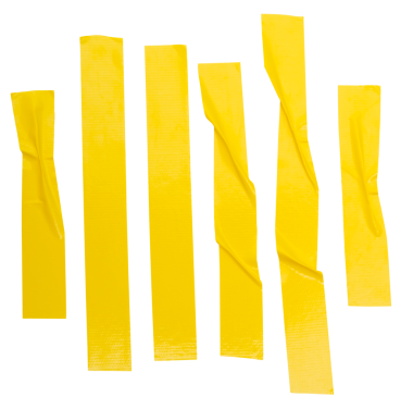 Buruşuk veya buruşuk sarı yapıştırıcı bant veya dikey olarak çizgili kumaş bant kümesi png dosya biçiminde kırpma yolu ile izole edilir.