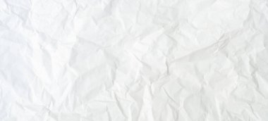 Üst görünüm ve buruşmuş beyaz kağıt dokusu dekoratif sanat eserlerinde buruşmuş beyaz kağıt arkaplan dokusu olarak kullanılır..