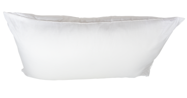 Otel veya otel odasında kullanım üstüne beyaz yastık png dosya biçiminde izole edilir, günlük hayatta rahat ve mutlu uyku kavramı