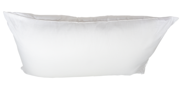 Otel veya otel odasında kullanım üstüne beyaz yastık png dosya biçiminde izole edilir, günlük hayatta rahat ve mutlu uyku kavramı