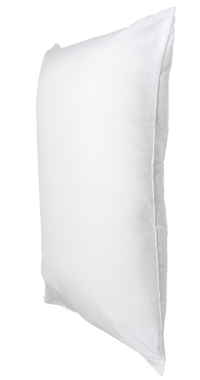 Otel veya otel odasında kullanım üstüne beyaz yastık png dosya biçiminde izole edilir, günlük hayatta rahat ve mutlu uyku kavramı