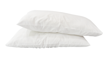 Kullanımdan sonra iki beyaz yastık png dosya biçiminde kırpma yolu ile izole edilir.