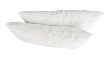 Kullanımdan sonra iki beyaz yastık png dosya biçiminde kırpma yolu ile izole edilir.