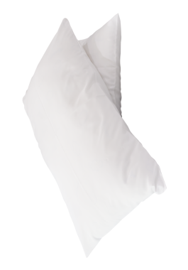 Kullanımdan sonra iki beyaz yastık png dosya biçiminde kırpma yolu ile izole edilir.