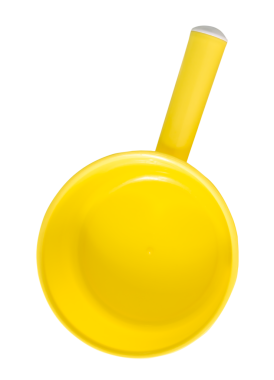 Sarı çanağın üst görünümü png dosya biçiminde kırpma yolu ile izole edilmiştir.