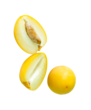 Png dosya biçiminde kırpma yolu ile izole edilmiş taze, olgun, sarı palmiye meyveleri, Ramazan ayında Müslümanlar için iftar yemeği kavramı