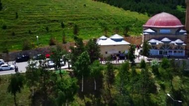  Abdurrahman Gazi Mezarı, Erzurum ilinde bulunan anıt mezar, Drone. Yüksek kaliteli FullHD görüntüler