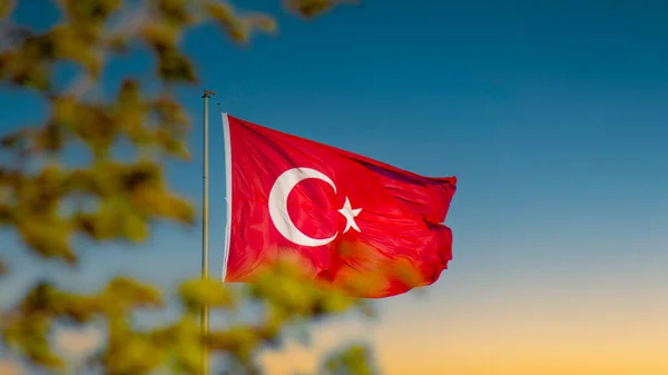 Agosto Día Victoria Turquía Agustos Zafer Bayrami Fondo Bandera Turca —  Fotos de Stock
