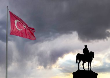 Türkiye 'nin 30 Ağustos zafer günü veya 30 Ağustos zafer bayramı ve Türk bayrağı.