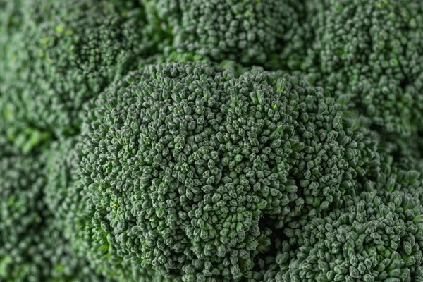 Świeże Brokuły Warzywne Zbliżenie Brokuły Makro — Zdjęcie stockowe