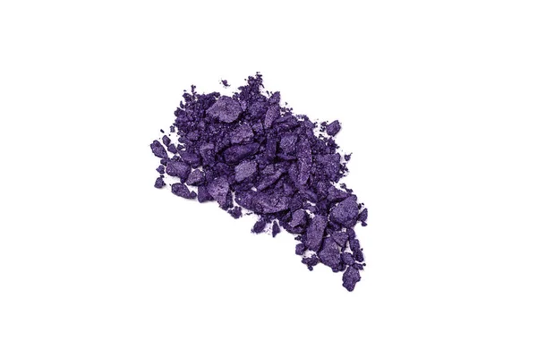 Violet Eye Shadow Swatch Isolated White Crushed Purple Eye Shadow — 图库照片
