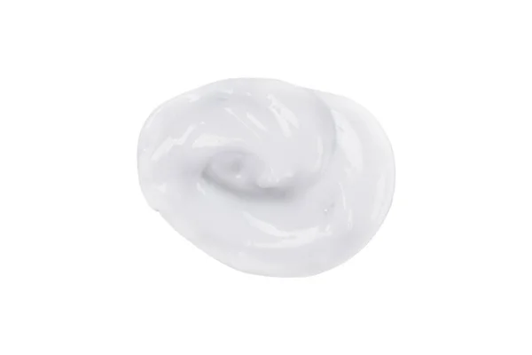 Face Cream Smear Isolated White Background White Lotion Swatch Abstract — Foto Stock
