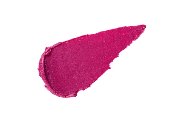 Pink Lipstick Swatch Isolated White Background Brush Stroke Lipstick Wet — Stock Photo, Image