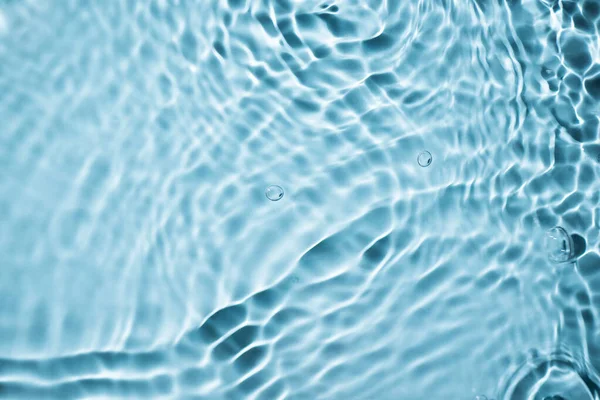 Modrá Voda Vlny Pozadí Horní Pohled Abstraktní Voda Kapky Textury — Stock fotografie