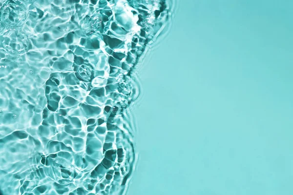 Kék Vízhullám Háttér Felülnézet Absztrakt Vízfodrozott Textúra Fénymásoló Felülettel — Stock Fotó