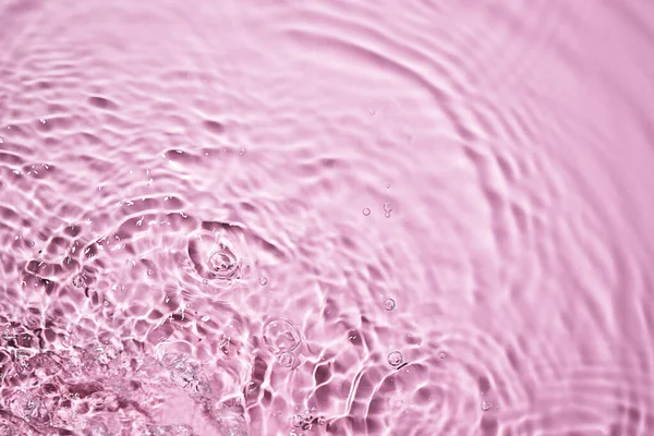 Ροζ Υφή Επιφάνειας Νερού Πιτσιλιές Και Φυσαλίδες Αφηρημένο Φόντο Για — Φωτογραφία Αρχείου