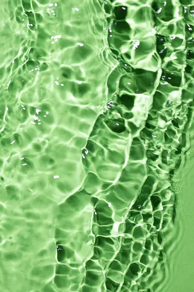 Textura Superficie Agua Verde Claro Con Salpicaduras Burbujas Fondo Abstracto — Foto de Stock
