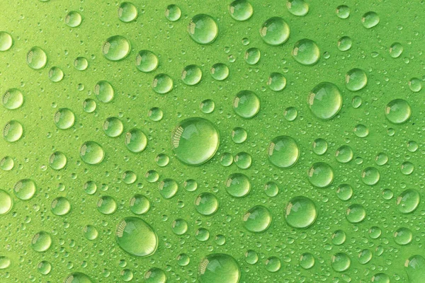Капли Воды Зеленом Фоне Абстрактная Текстура Капли Воды — стоковое фото