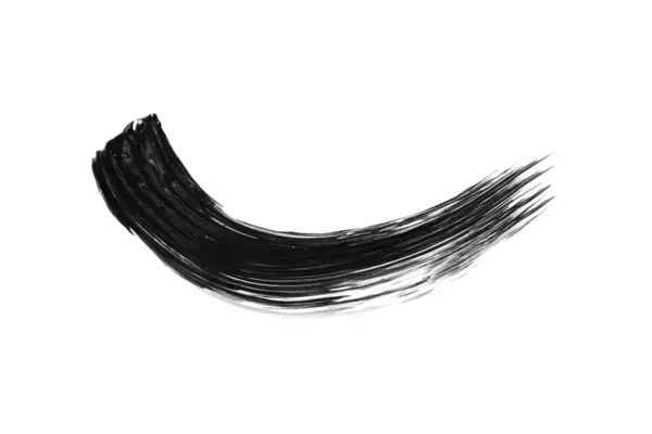 Schwarze Wimperntusche Mit Pinselstrich Isoliert Auf Weißem Hintergrund Kosmetische Wimperntusche — Stockfoto