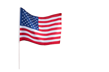 Amerika Birleşik Devletleri bayrağı dalgalanan yıldız ve çizgiler şeffaf bir arkaplanda izole edildi. Amerikan bayrağı 4 Temmuz, Gaziler Günü ve grafik tasarım kullanımı için mükemmeldir..