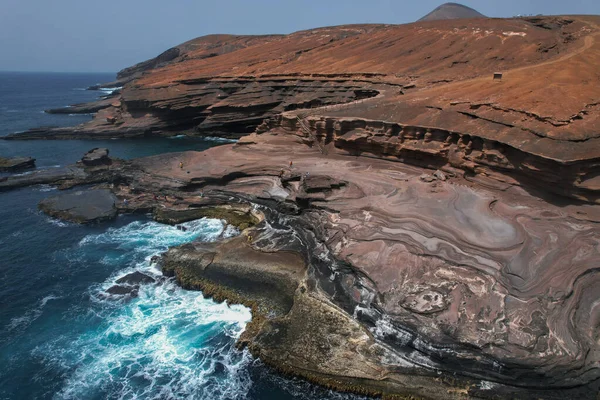 Rocas Fondo Del Océano Cabo Verde Imagen de archivo