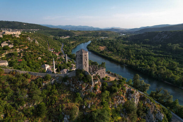 Poitelj Town Hill Bosnia Herzegovina Stock Picture